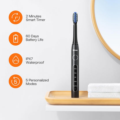 Bitvae D2 Electric Toothbrush, Black