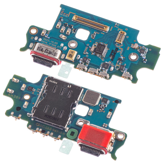 Samsung Galaxy Galaxy S23+ S916, Swap GH96-15620A Μονάδα ανάγνωσης SIM - Μικρόφωνο - Πλακέτα σύνδεσης φόρτισης με Swap GH96-15620A 