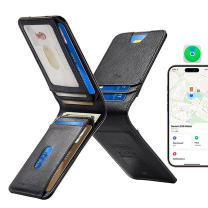 Πορτοφόλι ESR Classic Geo με λειτουργία Find My και προστασία RFID, Μαύρο, Επανασφραγισμένο