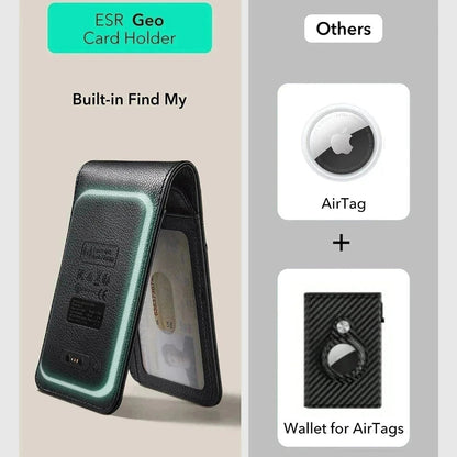 Πορτοφόλι ESR Classic Geo με λειτουργία Find My και προστασία RFID, Μαύρο, Επανασφραγισμένο