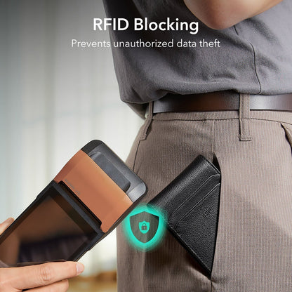 Πορτοφόλι ESR Classic Geo με λειτουργία Find My και προστασία RFID, Μαύρο, Επανασφραγισμένο