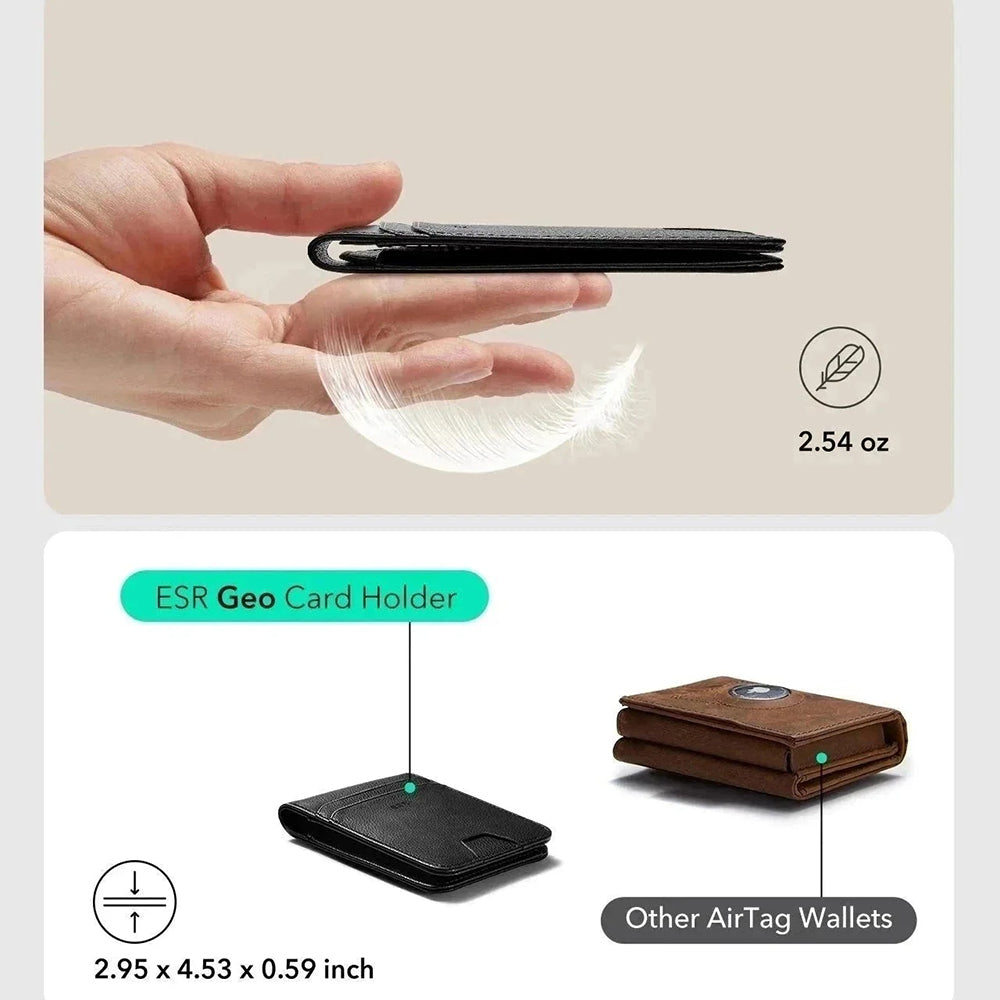 Πορτοφόλι ESR Classic Geo με λειτουργία Find My και προστασία RFID, Μαύρο, Επανασφραγισμένο