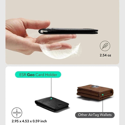 Πορτοφόλι ESR Classic Geo με λειτουργία Find My και προστασία RFID, Μαύρο, Επανασφραγισμένο