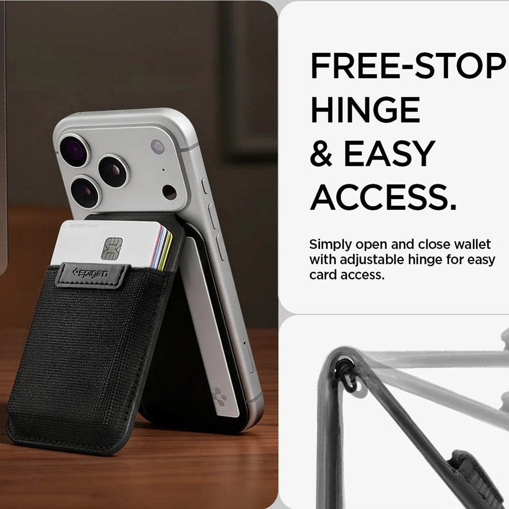 Πορτοφόλι MagSafe, Spigen, Slim Fold Tripod S314-4, Μαύρο AFA11591