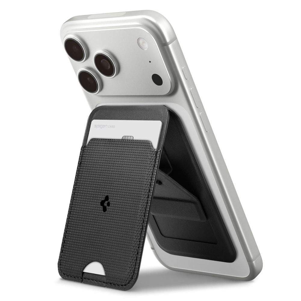 Portofel MagSafe, Spigen, Slim Fold S314-1, Μαύρο AFA10405