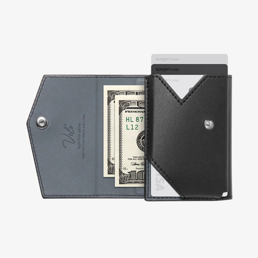 Magsafe Wallet, Spigen, Valentinus Pro, Black AFA09442