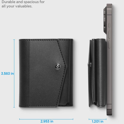 Magsafe Wallet, Spigen, Valentinus Pro, Black AFA09442