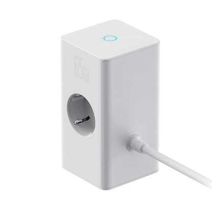 Πολύπριζο Baseus PowerCombo, 1 x Schuko, Λευκό PSLR000602