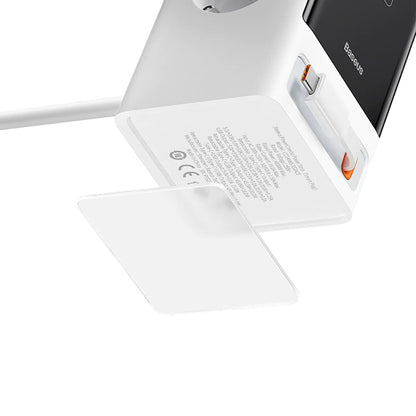 Πολύπριζο Baseus PowerCombo, 1 x Schuko, Λευκό PSLR000602