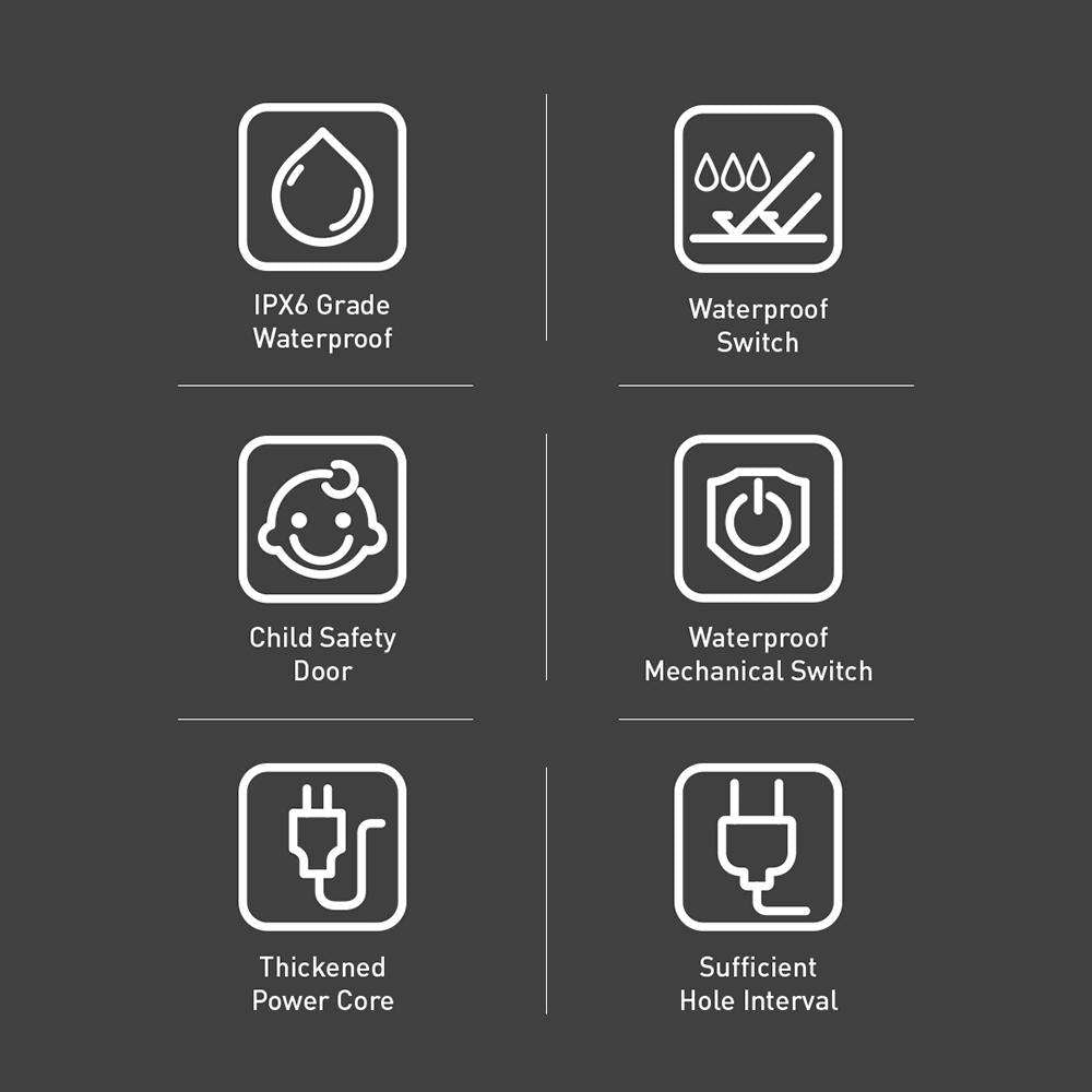 Πολύπριζο ColorWay, 6 x Schuko, Λευκό