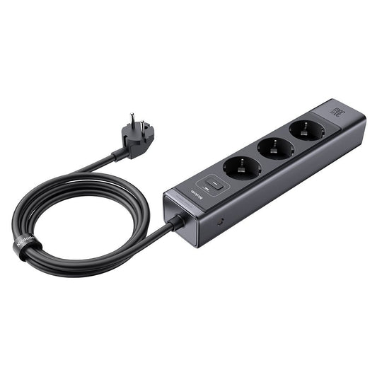 Πολύπριζο McDodo CH-0620, 3 x Schuko - 1 x USB-A - 2 x USB-C, Μαύρο