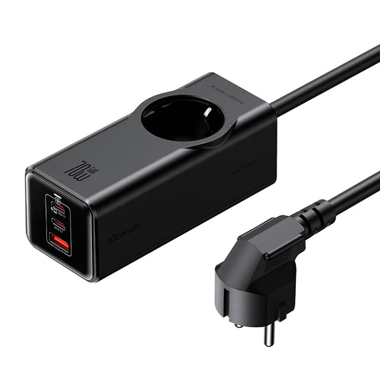Προέκταση McDodo CH-4620, 1 x Schuko - 1 x USB-A - 2 x USB-C, Μαύρο