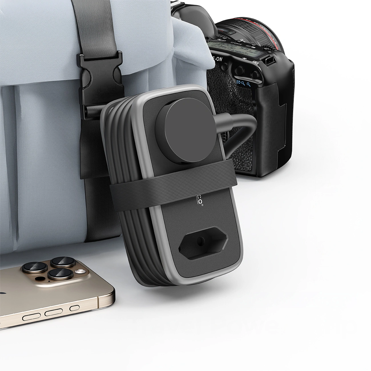 Προέκταση Orico APP, 1 x Schuko - 1 x Πρίζα - 2 x USB-A - 1 x USB-C, Μαύρο Γκρι