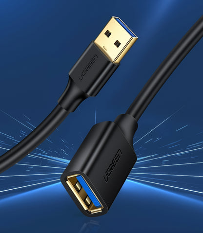 Παράταση USB 3.0 UGREEN US129, 2m, Μαύρο