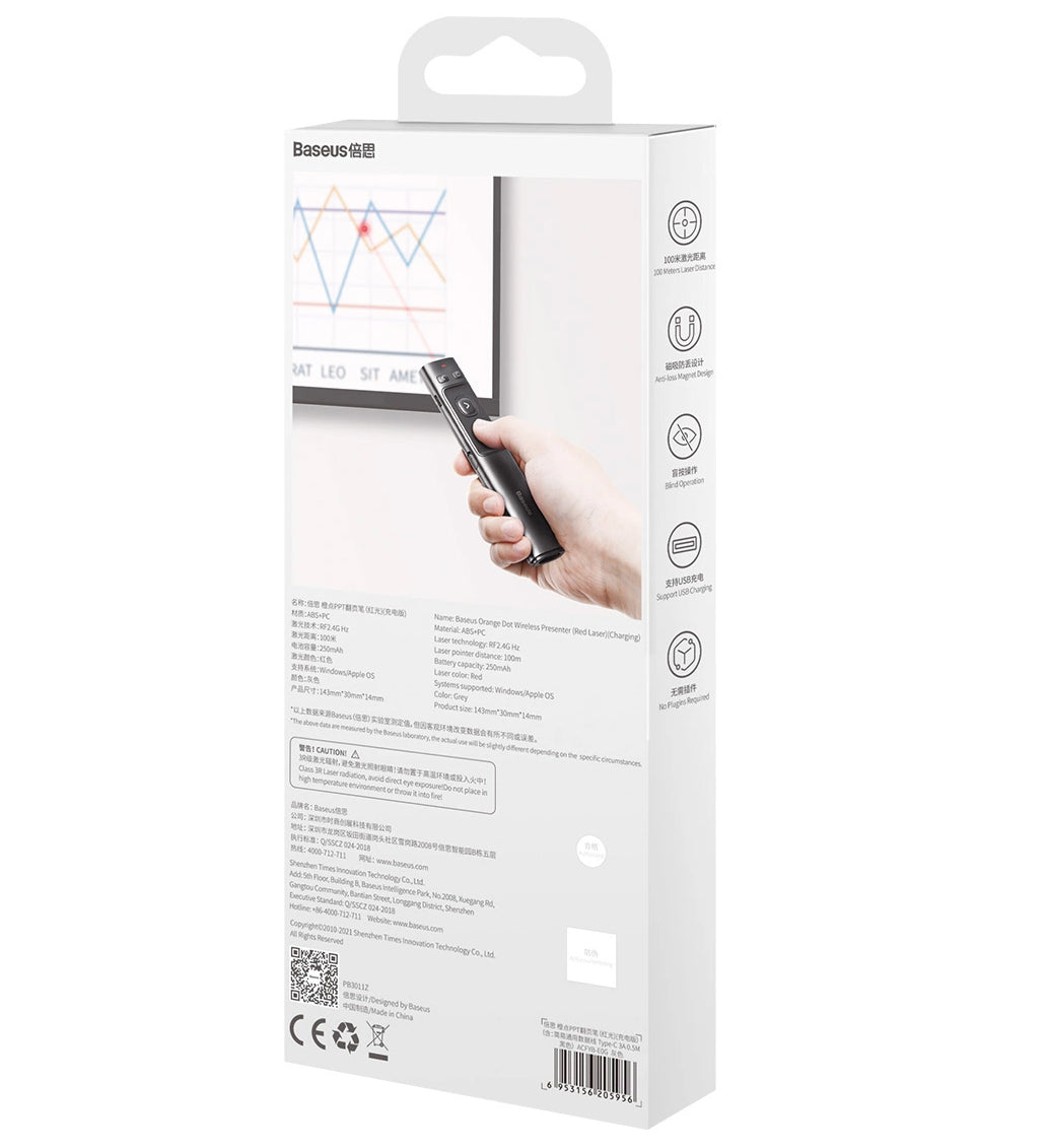 Presenter Wireless Baseus Orange Dot, Γκρι ACFYB-0G