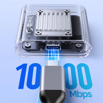 Θήκη Orico TC20-M2-10G για SSD M.2 NVMe 2230, Διαφανής