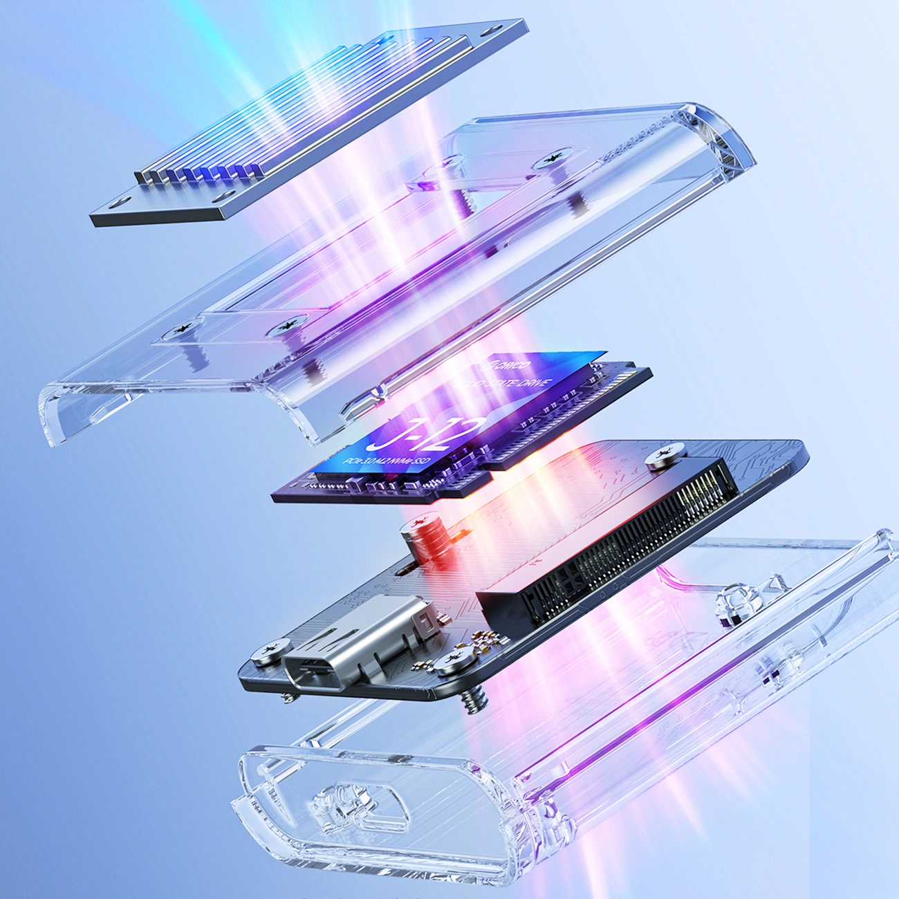 Θήκη Orico TC20-M2-10G για SSD M.2 NVMe 2230, Διαφανής