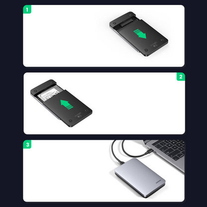 Ράφι UGREEN CM300 για HDD / SSD SATA 2.5inch, USB 3.1, Γκρι