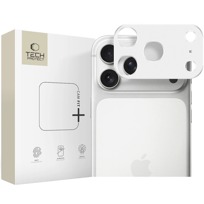 Tech-Protect Camalloy Fit+ Rear Camera Protection Frame for Apple iPhone 17 Pro Max, Aluminum, Silver