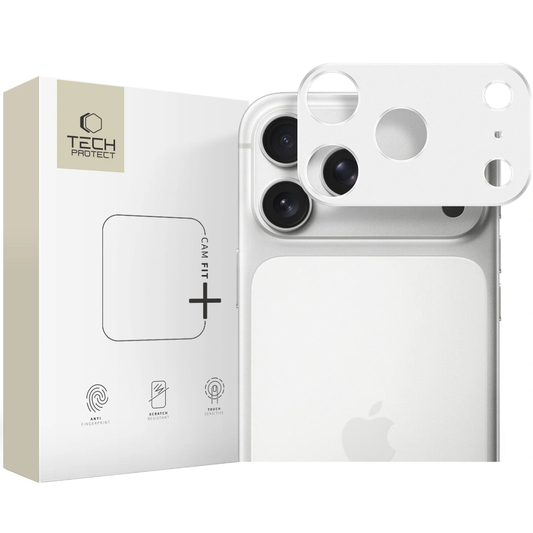 Πλαίσιο προστασίας Πίσω Κάμερας Tech-Protect Camalloy Fit+ για Apple iPhone 17 Pro Max, Αλουμίνιο, Ασημί