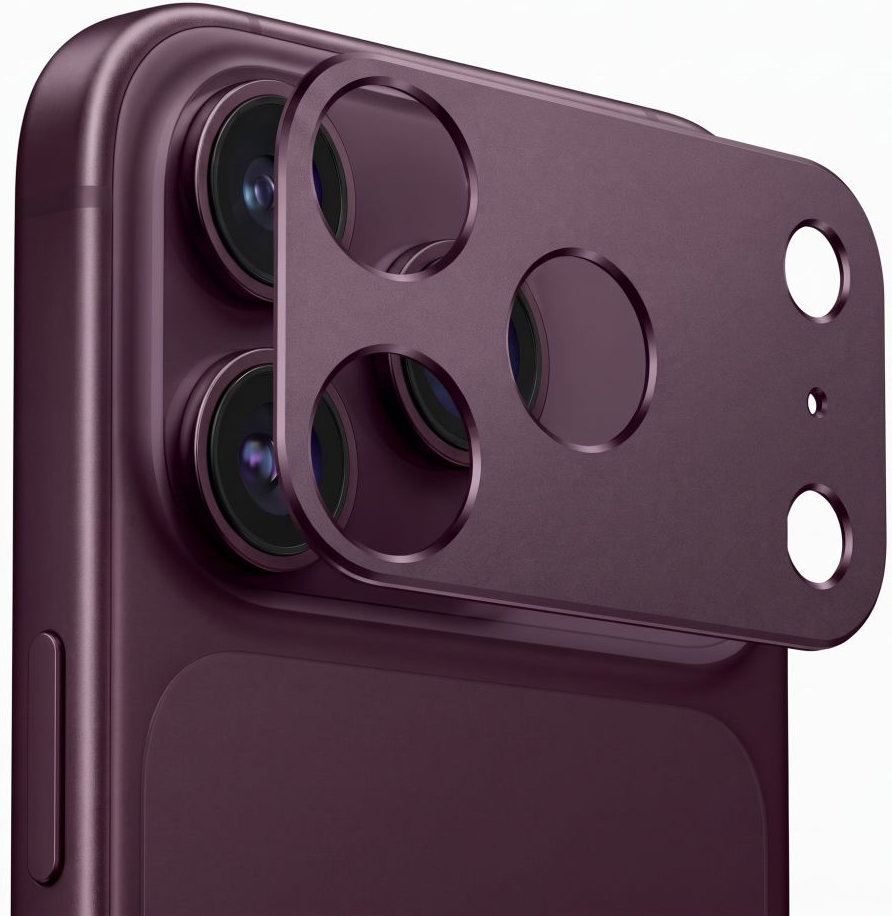 Πλαίσιο προστασίας πίσω κάμερας Tech-Protect Camalloy Fit+ για Apple iPhone 18 Pro Max, αλουμίνιο, μπορντό