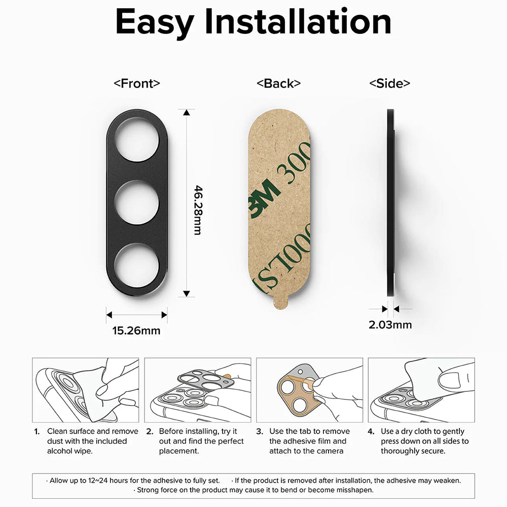 Πλαίσιο προστασίας Κάμερας Πίσω Ringke Styling για Samsung Galaxy Z Fold5 F946, Αλουμίνιο, Μαύρο