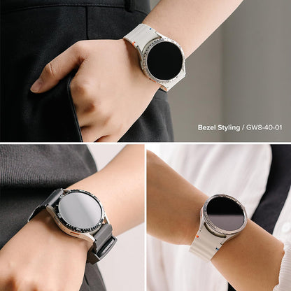 Πλαίσιο Προστασίας Ringke Inner Styling για Samsung Galaxy Watch8 Classic, Ασημί