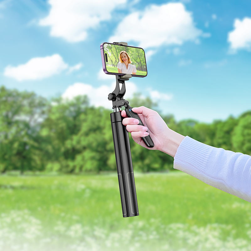 Selfie Stick Bluetooth HOCO K19 Soul Live Broadcast, Universal, Μαύρο 