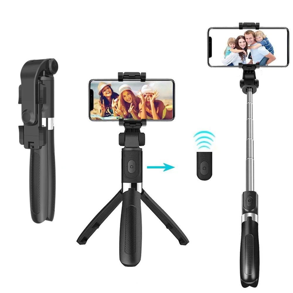 Selfie Stick Bluetooth Techsuit L01, Universal, Μαύρο