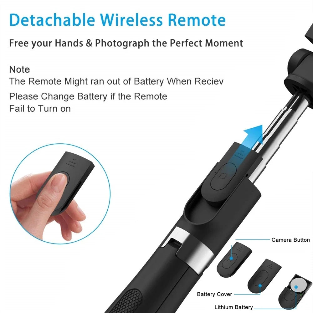Selfie Stick Bluetooth Techsuit L01, Universal, Μαύρο