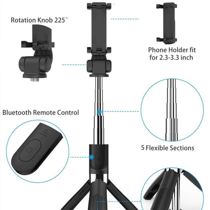 Selfie Stick Bluetooth Techsuit L01, Universal, Μαύρο