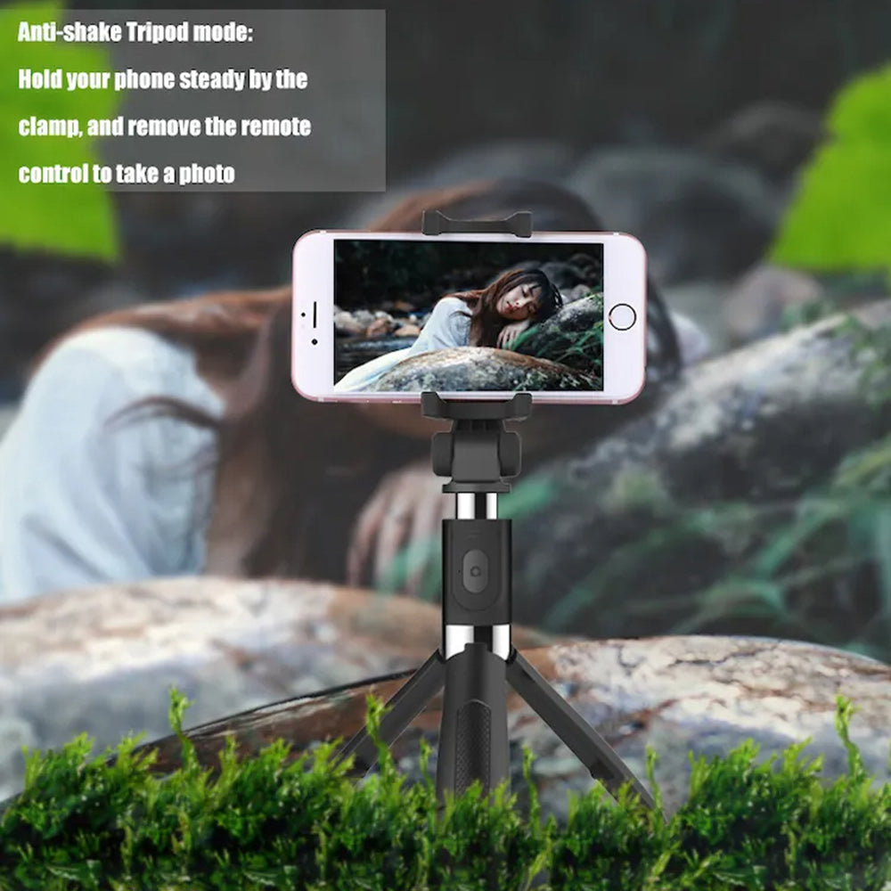 Selfie Stick Bluetooth Techsuit L01, Universal, Μαύρο