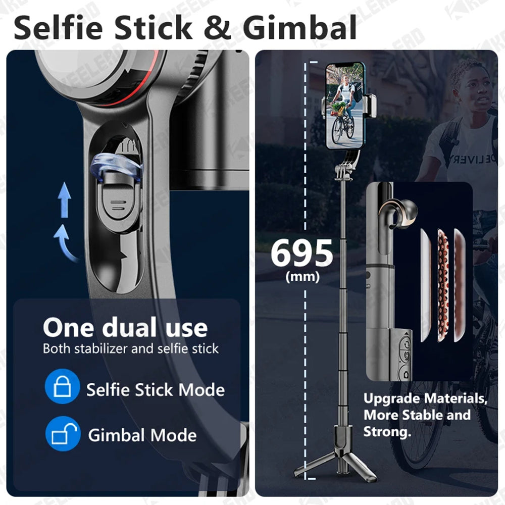 Selfie Stick Bluetooth Techsuit L18sMini, Universal, Black