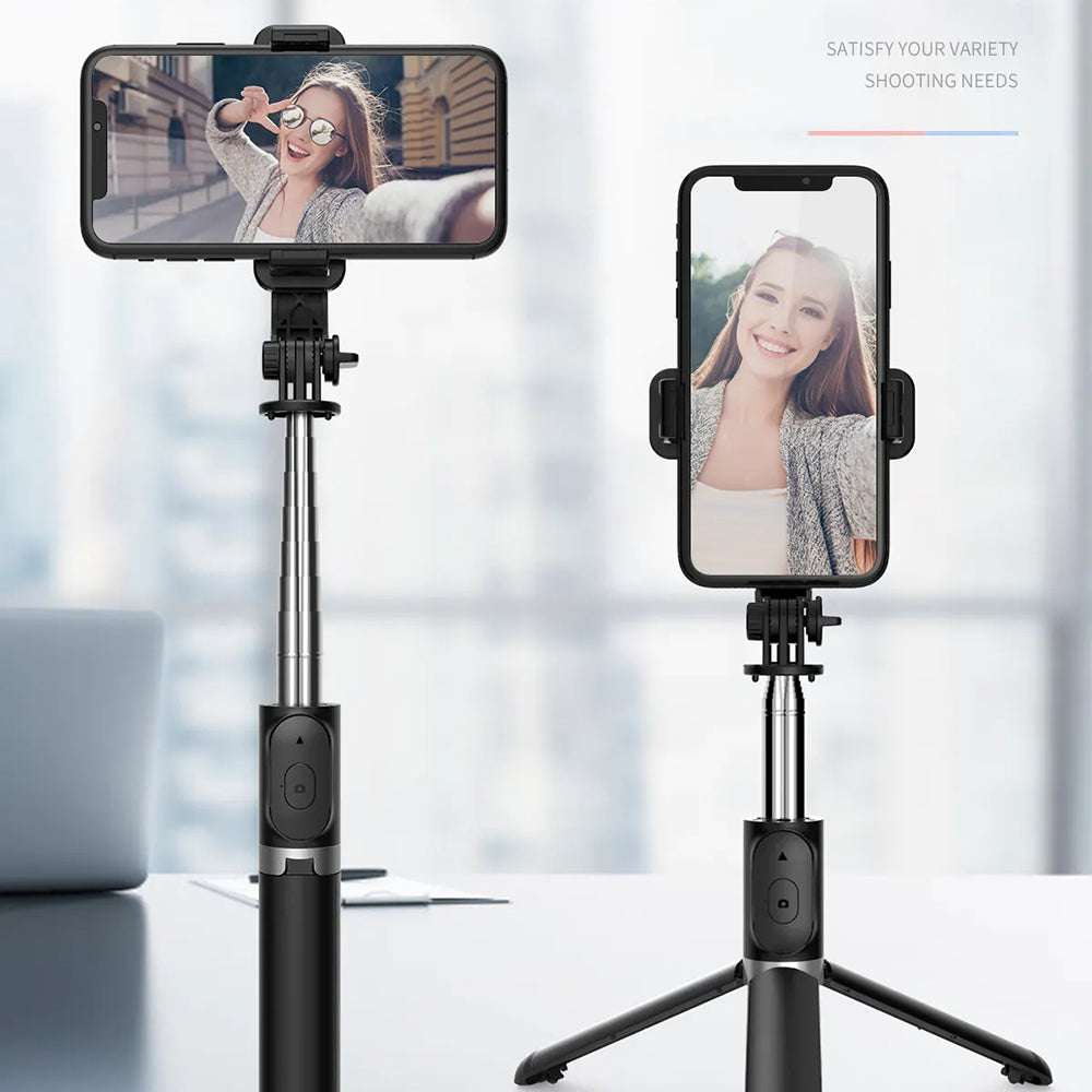Selfie Stick Bluetooth Techsuit Q02, Παγκόσμιος, Μαύρο