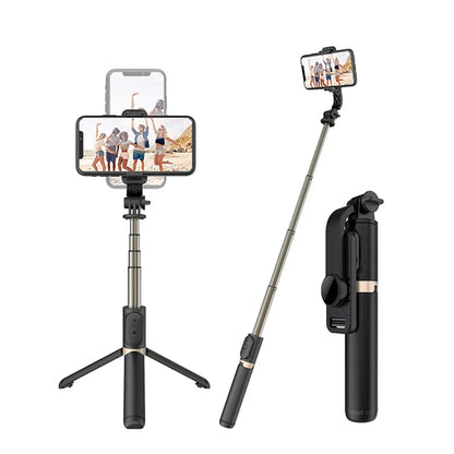 Selfie Stick Bluetooth Techsuit Q03, Παγκόσμιος, Μαύρο