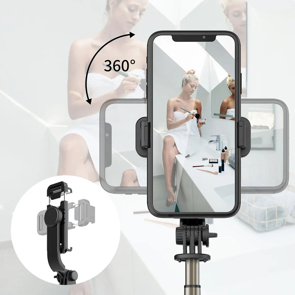 Selfie Stick Bluetooth Techsuit Q03, Παγκόσμιος, Μαύρο