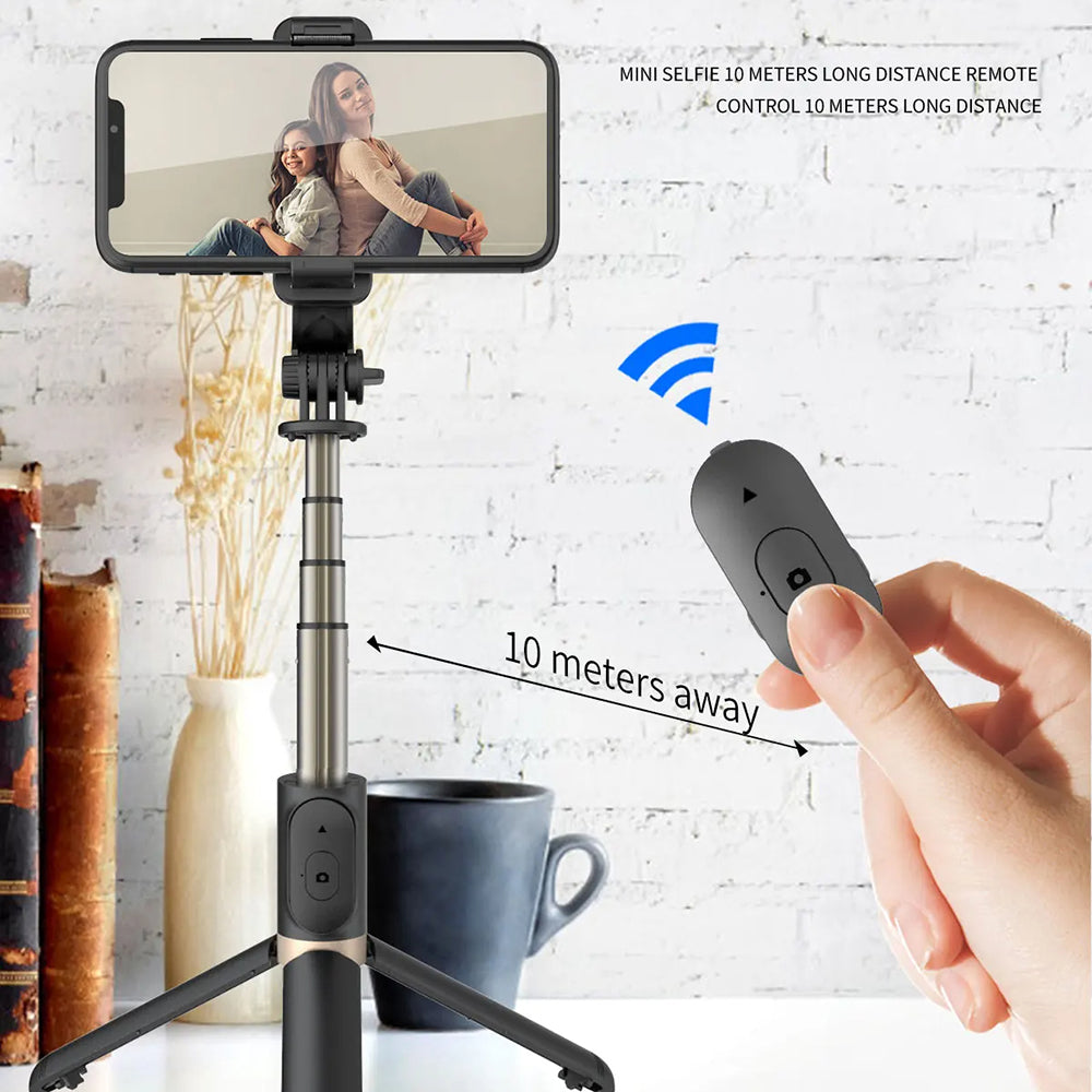 Selfie Stick Bluetooth Techsuit Q03, Παγκόσμιος, Μαύρο