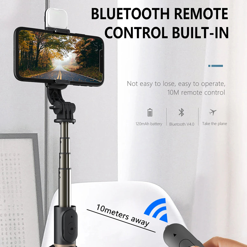 Selfie Stick Bluetooth Techsuit Q03s, Παγκόσμιος, Μαύρο