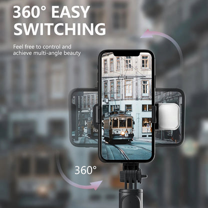 Selfie Stick Bluetooth Techsuit Q03s, Παγκόσμιος, Μαύρο