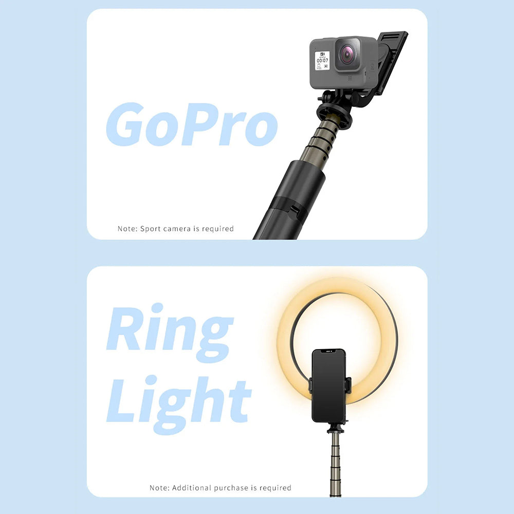 Selfie Stick Bluetooth Techsuit Q06, Παγκόσμιος, Μαύρο