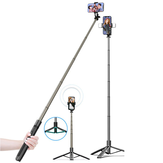 Selfie Stick Bluetooth Techsuit Q06, Παγκόσμιος, Μαύρο
