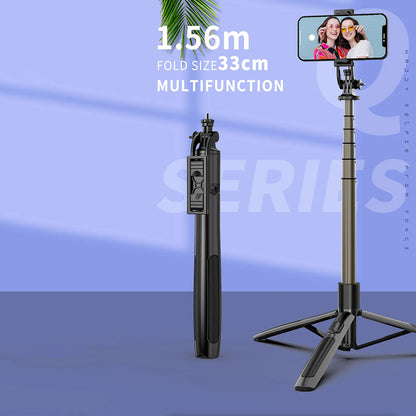 Selfie Stick Bluetooth Techsuit Q06, Παγκόσμιος, Μαύρο