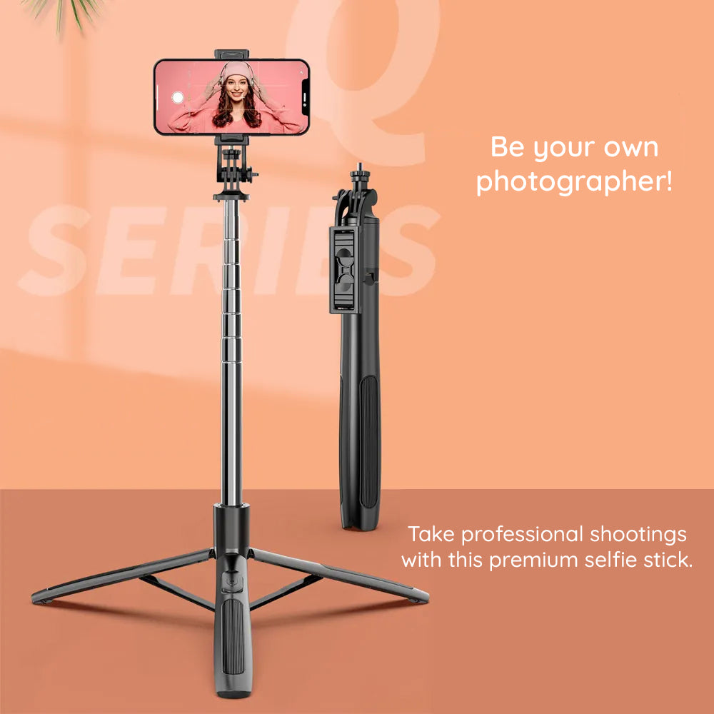Selfie Stick Bluetooth Techsuit Q06, Παγκόσμιος, Μαύρο