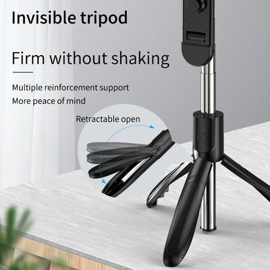 Selfie Stick Bluetooth Techsuit S01-S, Παγκόσμιος, Μαύρο