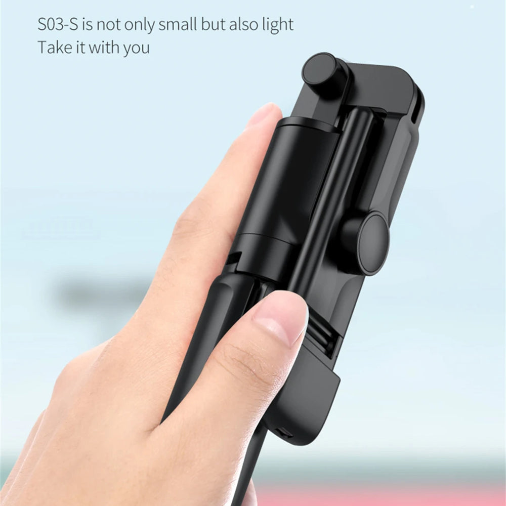 Selfie Stick Bluetooth Techsuit S03-S, Παγκόσμιος, Μαύρο