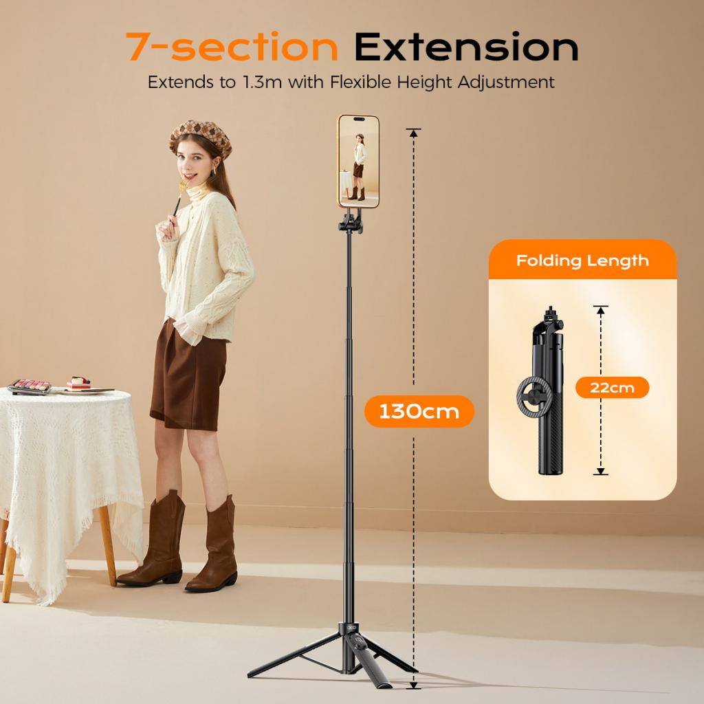 Selfie Stick Bluetooth XO Design SS30, Universal, Μαύρο