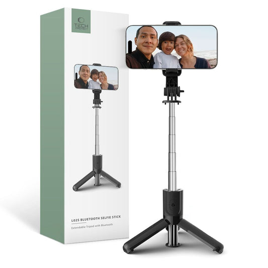 Selfie Stick Bluetooth Tech-Protect L02S, γενικής χρήσης, μαύρο 