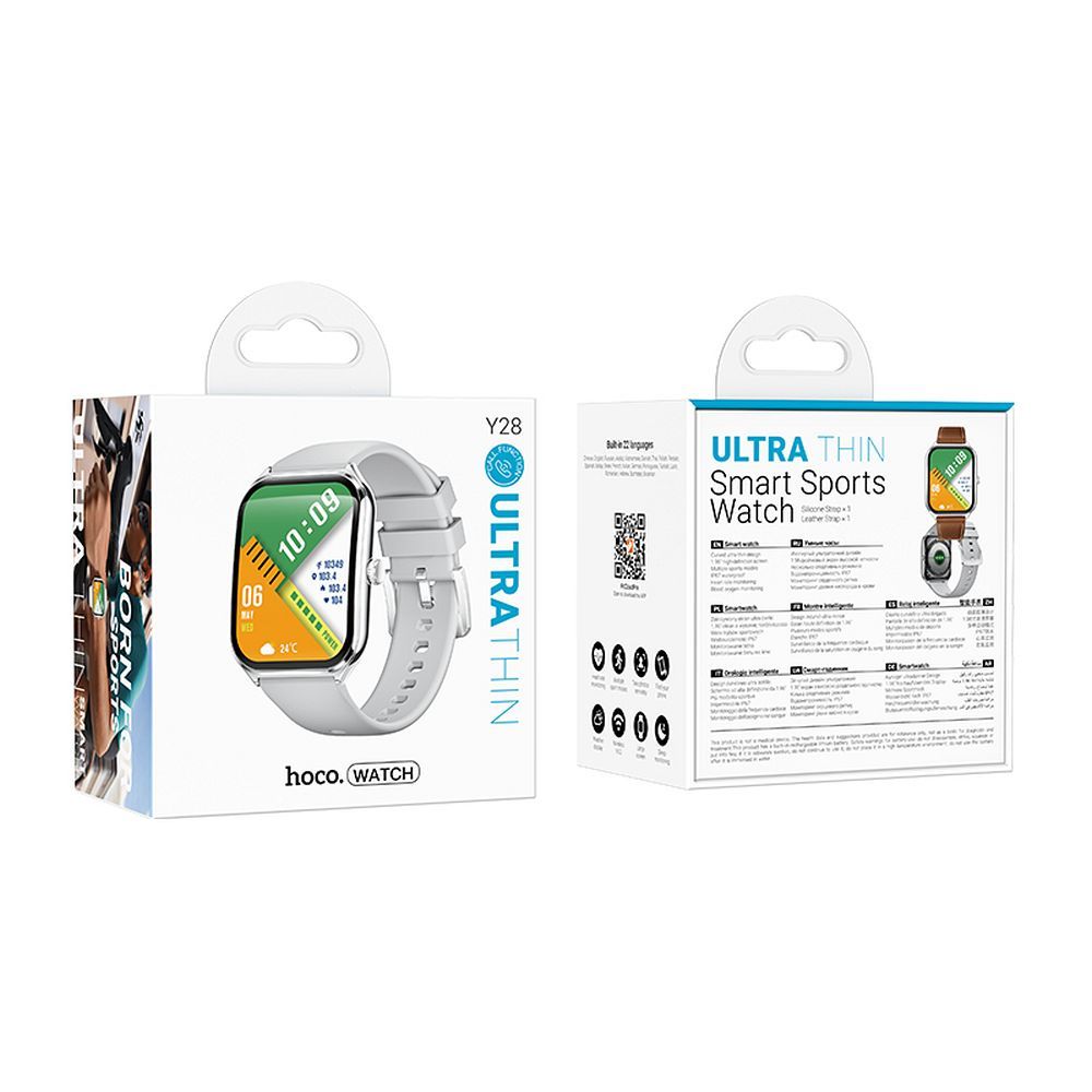 Smartwatch HOCO Y28 Call, Ασημί