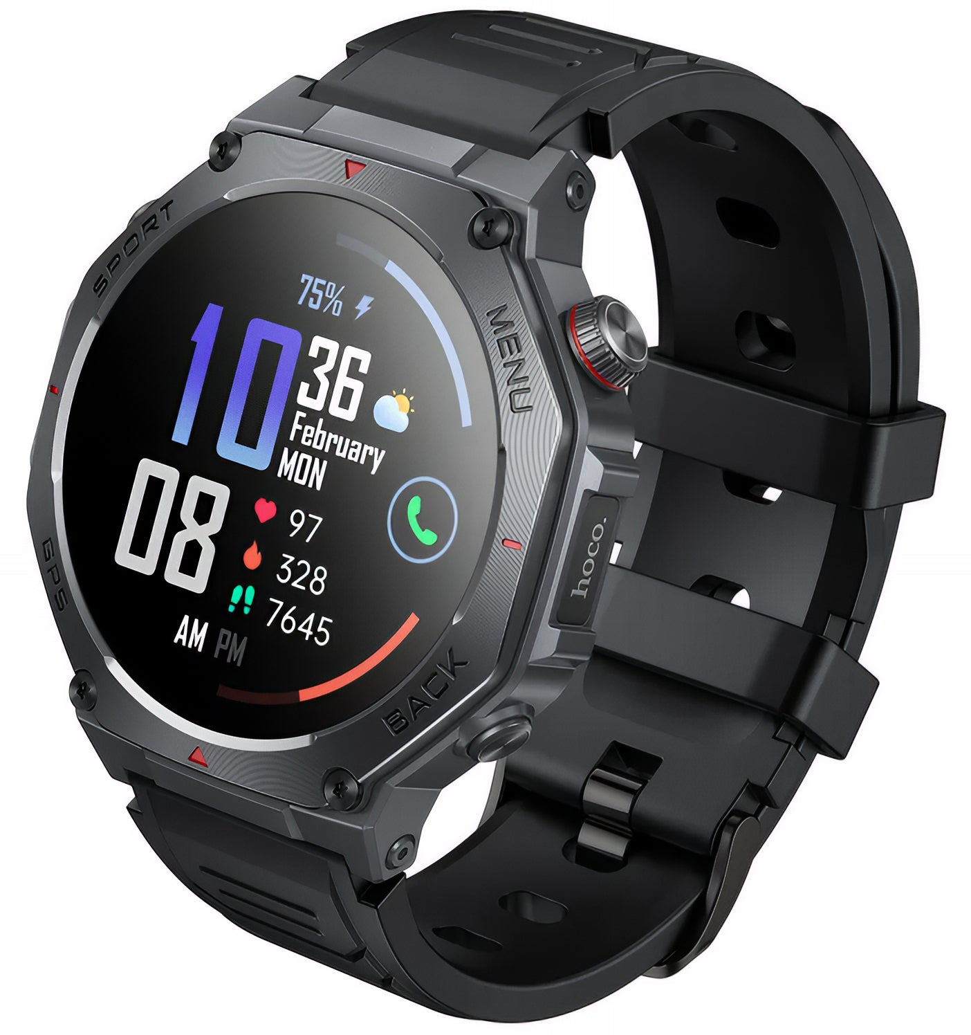 Smartwatch HOCO Y37 Call, Μαύρο