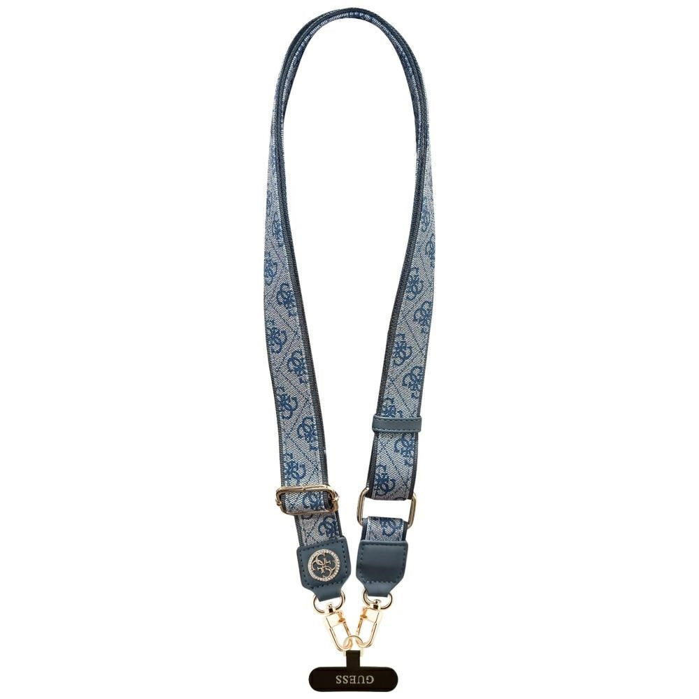 Guess 4G Strass Metal Logo Phone Lanyard, Blue